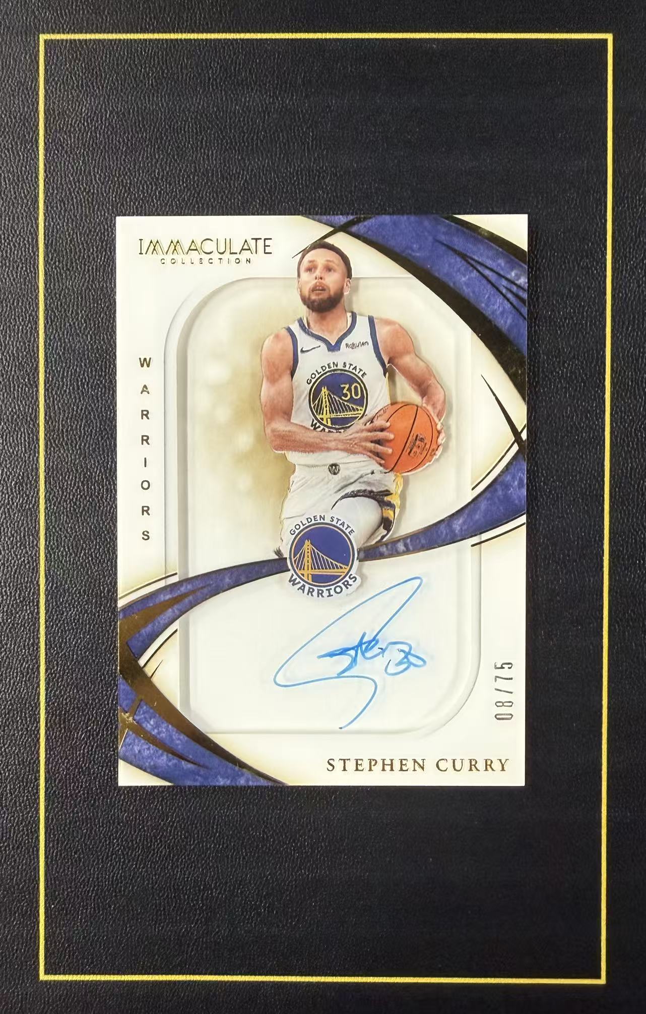 【超新星精品】2019-20 Panini Immaculate Stephen Curry 勇士 萌神 斯蒂芬库里 75编 铜闪版 沙盒签 卡签 签字 瑕疵如图【V702007k003】
